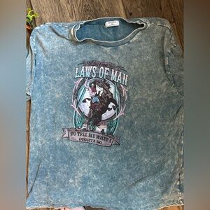 Zenana Outfitters Teal Casual Tee